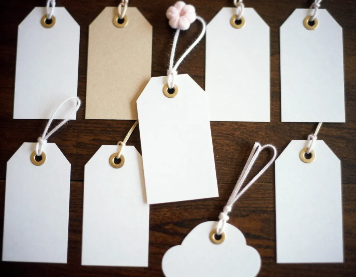 Birthday gift tag template collection